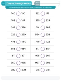 Compare Three-Digit Numbers