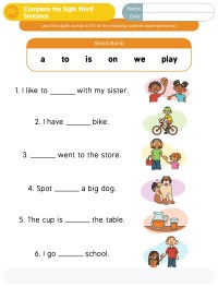 Complete the Sight Word Sentence