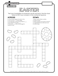Crossword Puzzle - Easter