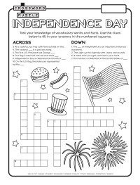Crossword Puzzle - Independence Day