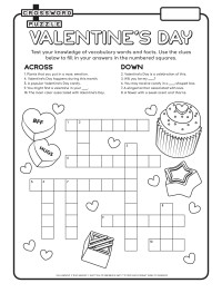 Crossword Puzzle - Valentine's Day