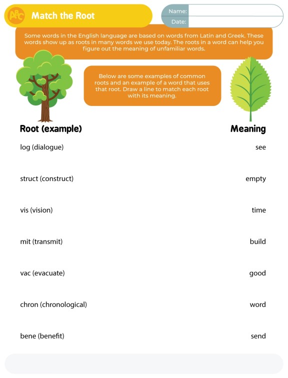 match-the-root-learning-game-free