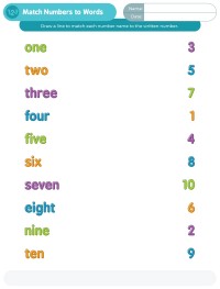 Match Words to Numbers