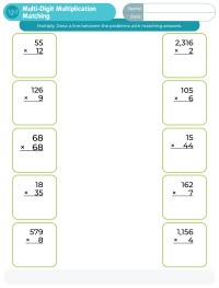 Multi-Digit Multiplication Matching