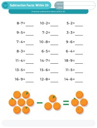 Subtraction Facts Within 20