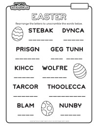 Word Scramble - Easter 