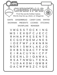 Word Search - Christmas