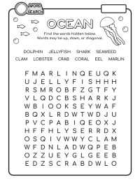 Word Search - Ocean