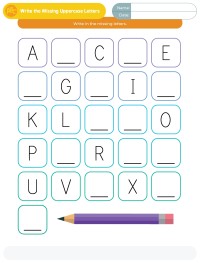 Write the Missing Uppercase Letters